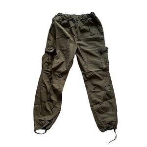 Army Green High Rise Tapered Leg Cargo Jogger Pant Love Tree Womens Size S